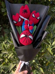 Spider-Man🕸 Crocheted Bouquet💐