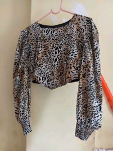 Leopard Print Corset Top