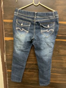 Blue Denim Capri Jeans