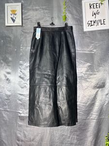 Black Leather Maxi Skirt
