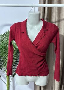 ❤️Wrap Style Maroon Sweater❤️