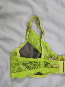 Neon Green Lace Bra
