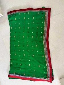 Dark Green Saree with Blouse