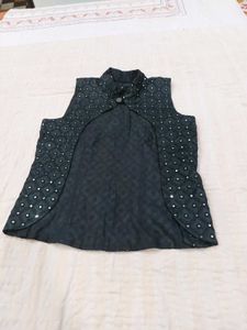 Embellished Nehru Jacket Style Top