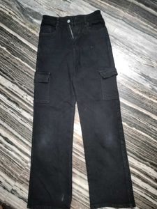 Black Cargo Jeans