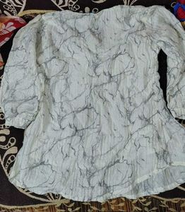White Printed top