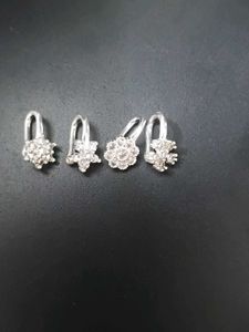 Sparkling Floral Stud Earrings