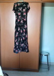 Floral Print Maxi Dress - XL Size