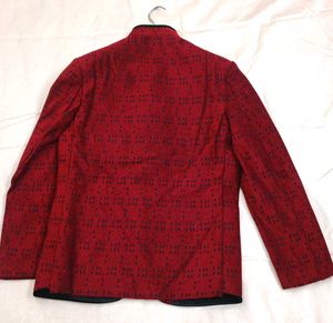 Stylish Red Bandhgala Jacket