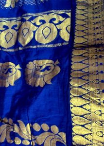 Elegant Royal Blue pattu pure silk saree