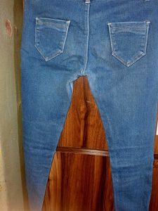 High Waisted Blue Denim Jeans