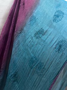 Beautiful Purple &amp; Teal Kurta Set