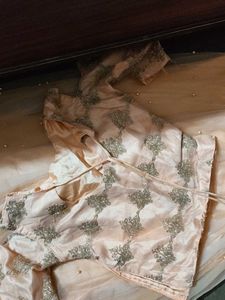 peach lehenga