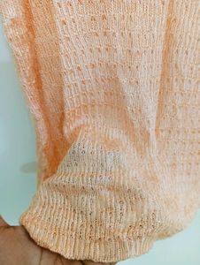 Peach Knit Sleeveless Top