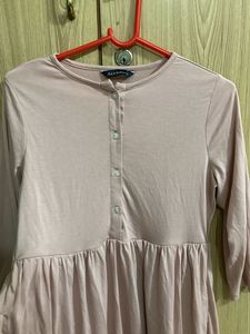 Pink Button-Up Midi Dress
