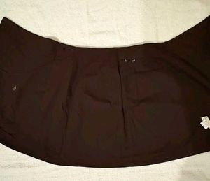 Brown Button Skirt