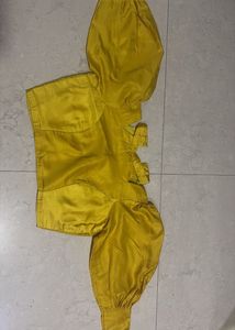 Stylish Yellow Puffed Sleeve Blouse