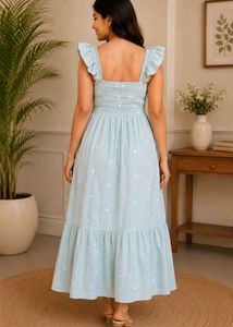 Cute Heart embroidery Summer Dress