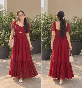Elegant Red Maxi Dress