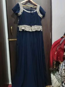 Elegant Navy Embroidered Lehenga Choli