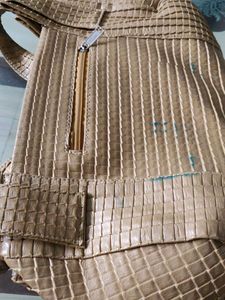 Stylish Textured Tan Hobo Bag