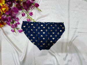 🇳🇿💫🎀Navy Blue Bikini Bottom with Gold Accents