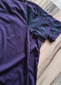 Embroidered Purple Top
