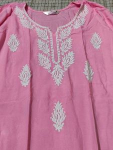 Pink Chikankari Kurta