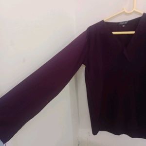 Purple Long Sleeve Blouse