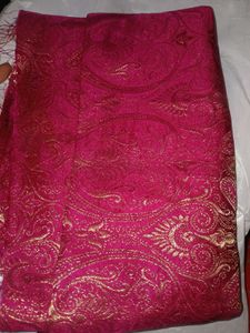 Vibrant Pink Brocade blouse material