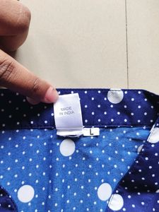 Polka Dot Button-Up Top