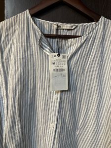 ZARA Striped Button-Up Tunic🤍