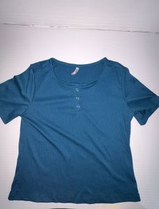 Ribbed Henley Top