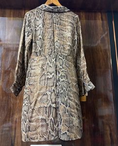 Snakeskin Print Shirt Dress &amp; Lime Pant