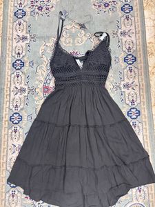 Chic Black Tiered Mini Dress