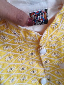 Boys Yellow Embellished Kurta GOOD QUALITY