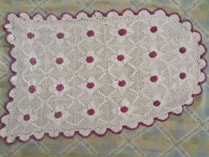 Crocheted sofa back cover set