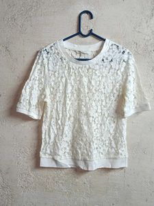 See-through Fashion Lace Top White