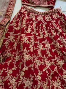 Red Velvet Lehenga
