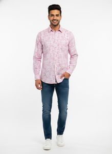Men's Paisley Print Button-Up Shirt