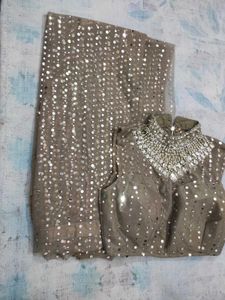 Sparkling Sequined saree with blouse