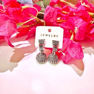 Mini Oxidized Jhumka Earrings (Pack of 10 pcs)