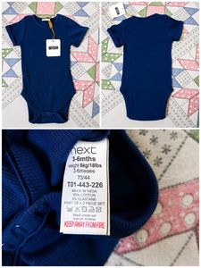 Next Baby Girls Navy Bodysuit