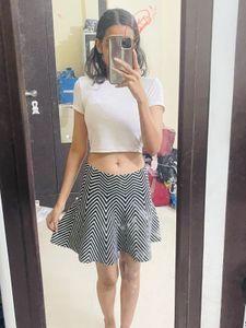 Chic Black & White Skirt
