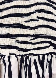 Zebra Print Peplum Top🐼