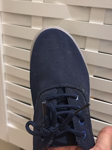 Navy Blue Canvas Sneakers