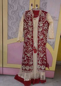 Elegant Cream Ethnic Gown