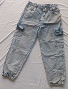 Light Wash Cargo Jeans