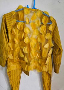 Stylish Yellow Striped top