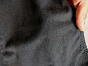 Solid Black men wide leg cotton pant